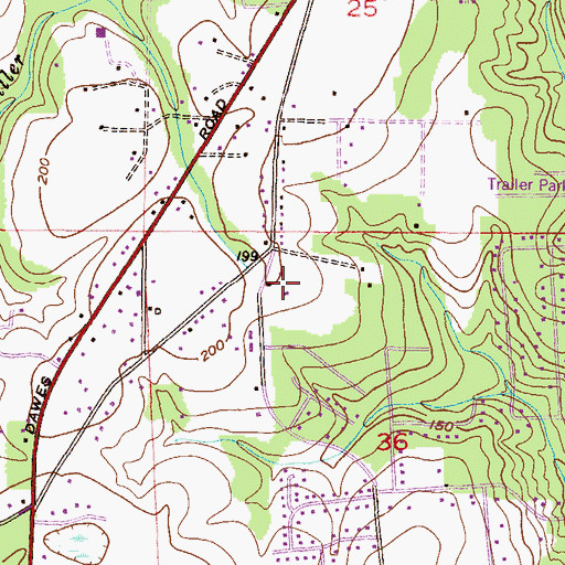 Topographic Map of Edsel Commercial Park, AL