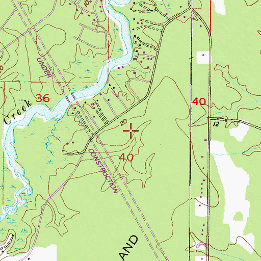 Topographic Map of Rangeline Commercial Park, AL