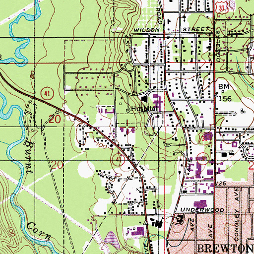 Topographic Map of West Gate Village Nursing Home, AL
