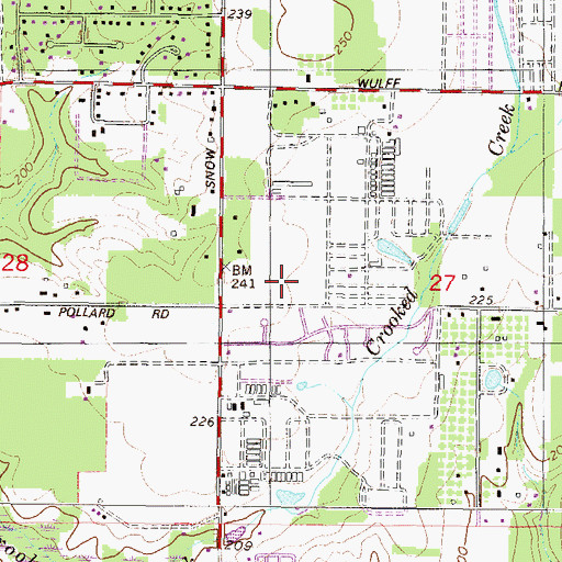Topographic Map of Semmes Commercial Park, AL