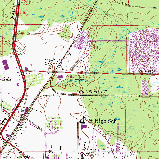 Topographic Map of H B Business Park, AL