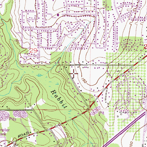 Topographic Map of Stevensons Trailer Court, AL