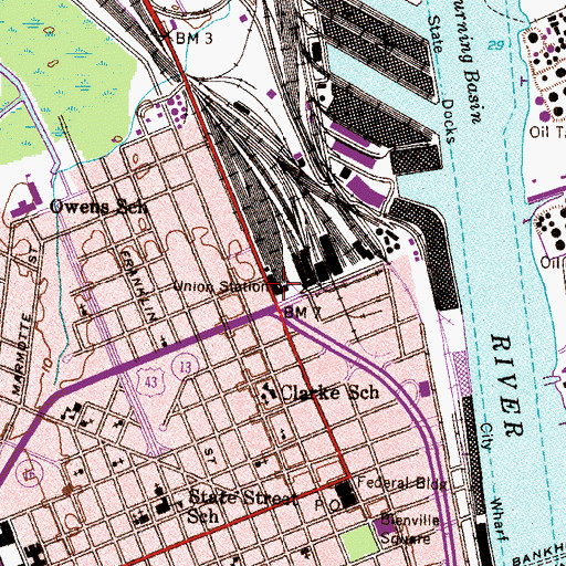 Topographic Map of South Alabama Regional Planning Commission, AL