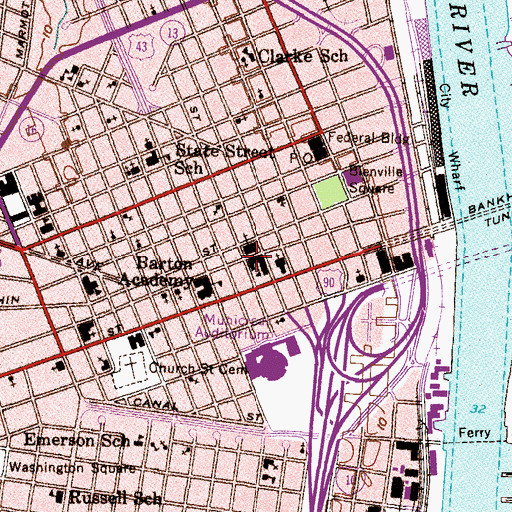 Topographic Map of Cathedral Place Senior Citizen Housing, AL