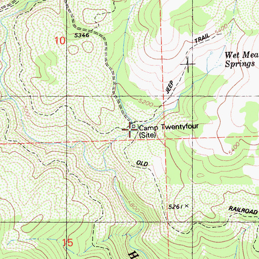 Topographic Map of Camp Twentyfour, CA