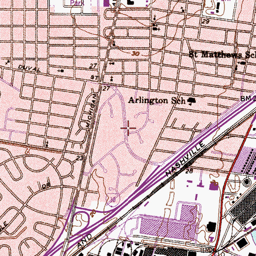 Topographic Map of R V Taylor Plaza Public Housing, AL