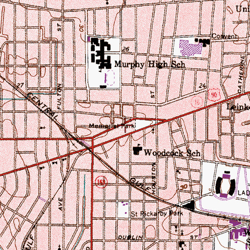Topographic Map of Government Airport Boulevard Shopping Center, AL