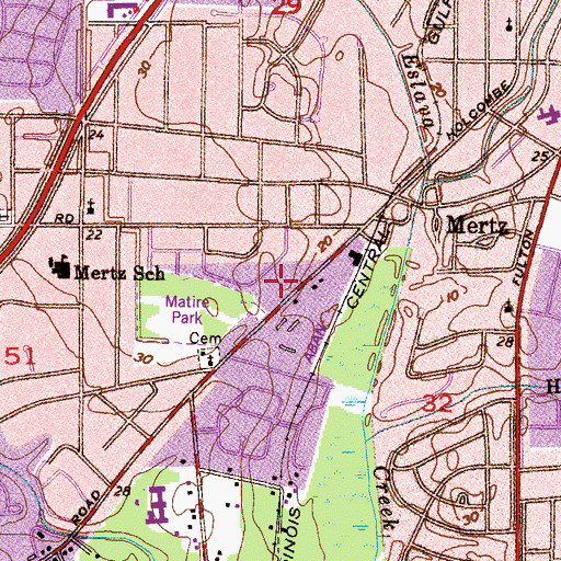 Topographic Map of South Alabama Food Cooperative, AL