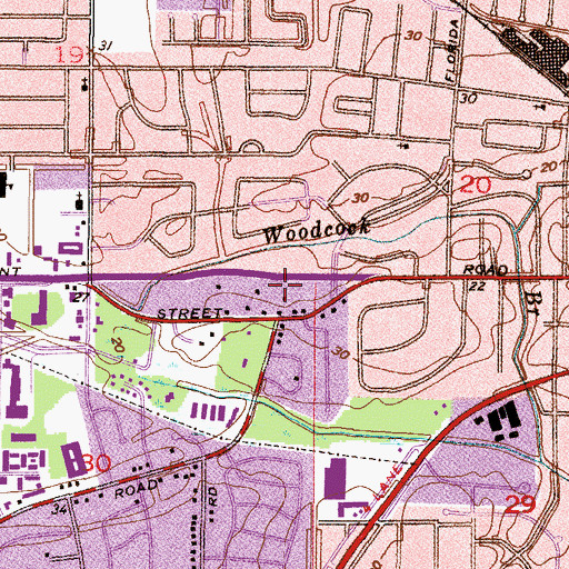 Topographic Map of Airport Boulevard Professional Park, AL