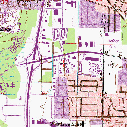 Topographic Map of Midtown Park Business Park, AL