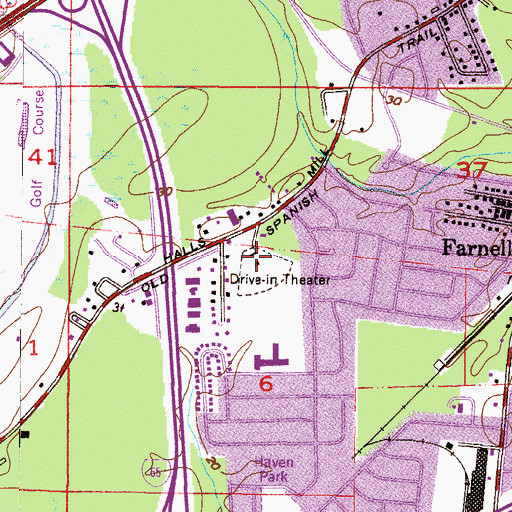 Topographic Map of Christ Anglican Church, AL