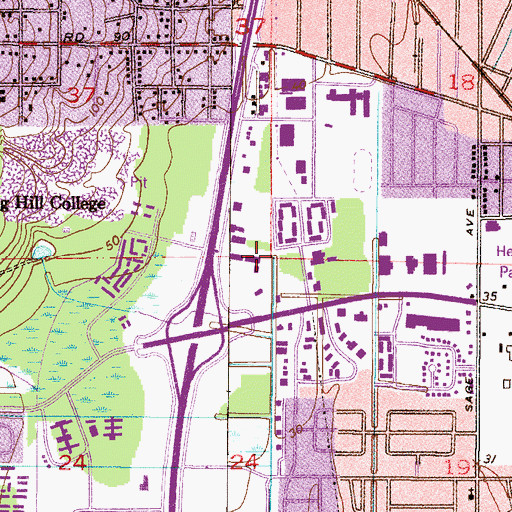 Topographic Map of Dauphin 65 Office Park, AL