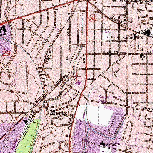 Topographic Map of Carmelite Monastery Cemetery, AL