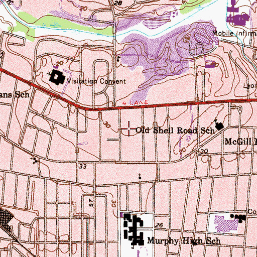 Topographic Map of Cogburn Health and Rehabilitation Center, AL
