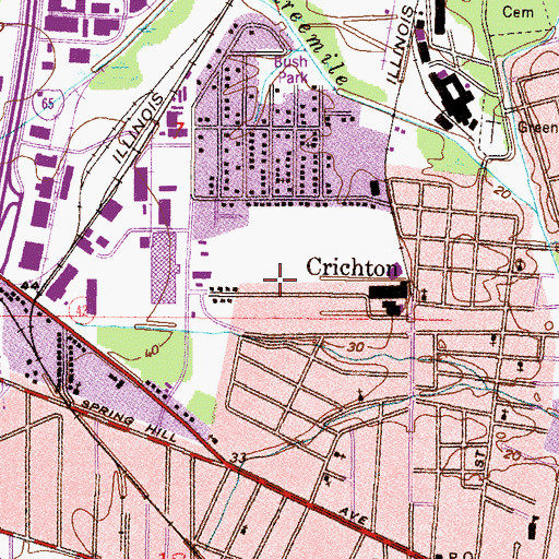 Topographic Map of Acree Commercial Park, AL
