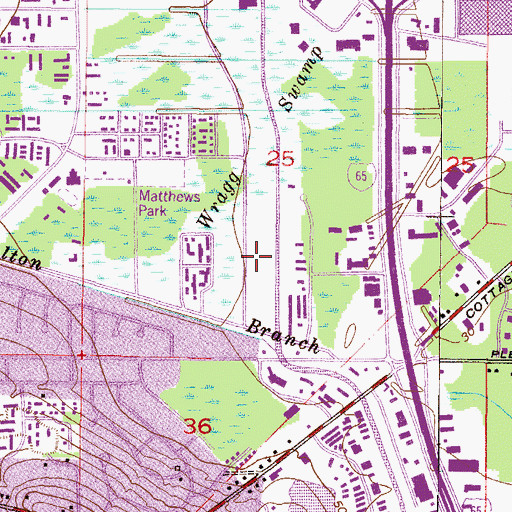 Topographic Map of Gateway Center Office Park, AL