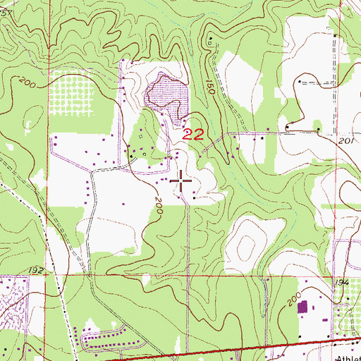 Topographic Map of Western Hills Trailer Park, AL
