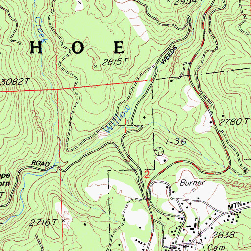 Topographic Map of Campbell Gulch, CA