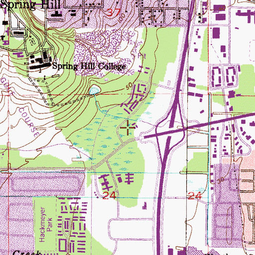 Topographic Map of Legacy Shopping Center, AL