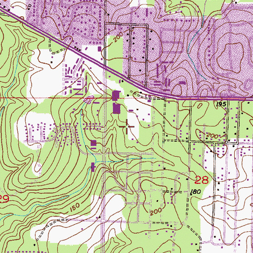 Topographic Map of Piccadilly Square Office Complex, AL