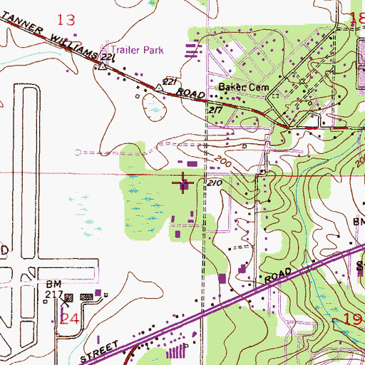 Topographic Map of Airway Commercial Park, AL