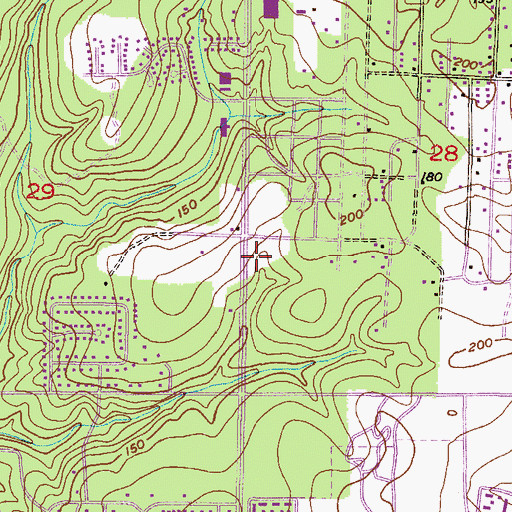 Topographic Map of Eleven Eleven Hillcrest Office Park, AL