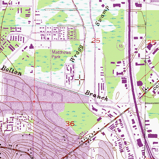 Topographic Map of Montlimar Office Park, AL