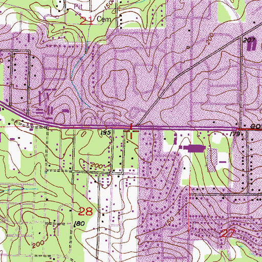 Topographic Map of Regency Professional Building, AL