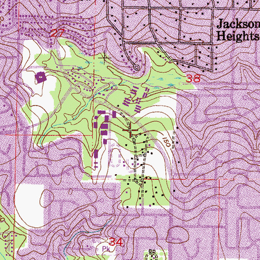 Topographic Map of University Place Office Park, AL