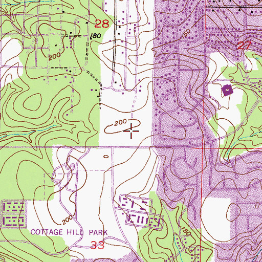 Topographic Map of Grelot Professional Park, AL