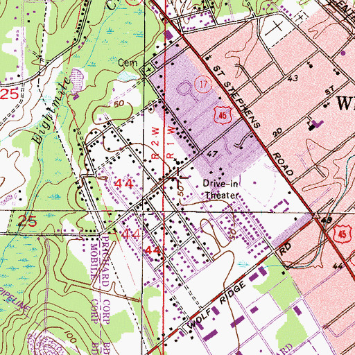Topographic Map of Read M Bryant Community Development Center, AL