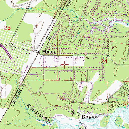 Topographic Map of Tabor Trailer Park, AL