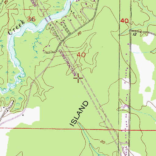 Topographic Map of Hamilton Industrial Park, AL