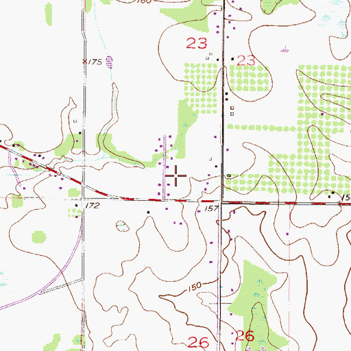 Topographic Map of Laws Landing Trailer Park, AL
