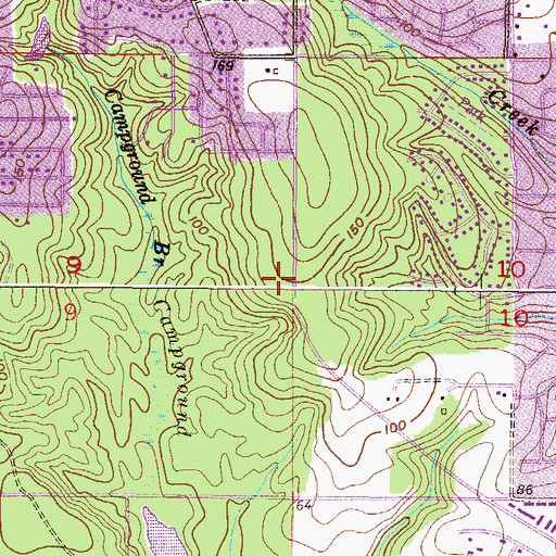 Topographic Map of Knollwood Commercial Park, AL