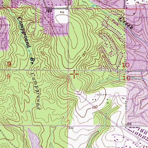 Topographic Map of Gordon Oaks Retirement Center, AL