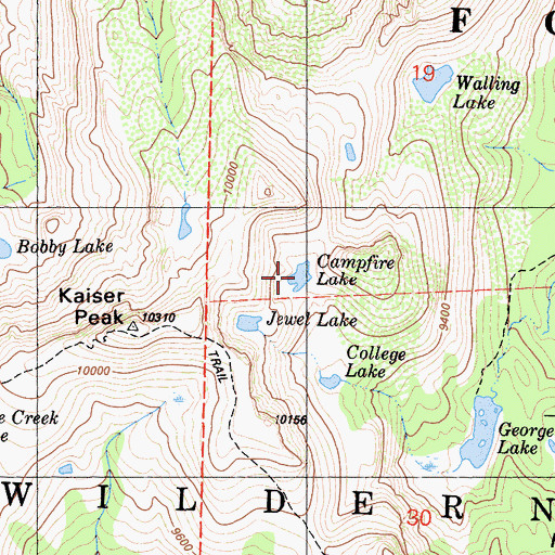 Topographic Map of Campfire Lake, CA