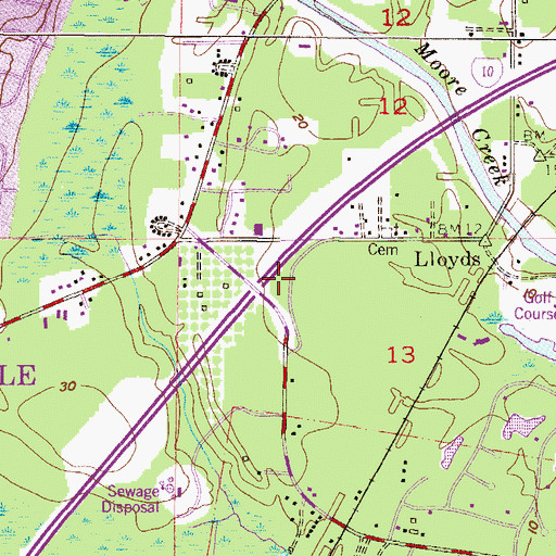 Topographic Map of Mechanical Complex Park, AL