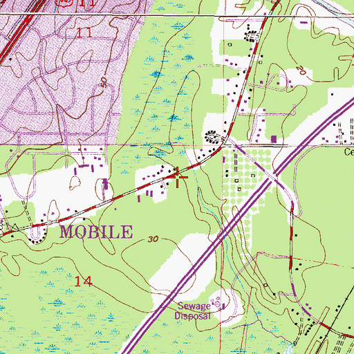 Topographic Map of Norville Commercial Park, AL