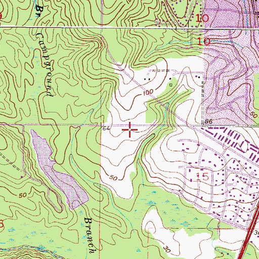 Topographic Map of Knollwood Professional Park, AL