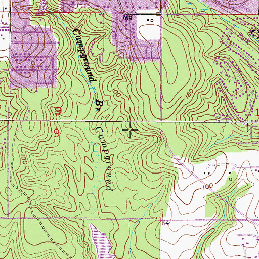 Topographic Map of Greater Mobile and Washington County Mental Health Retardation Board, AL