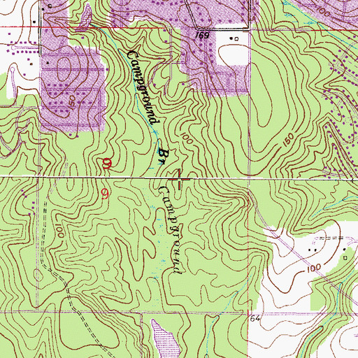 Topographic Map of Baypointe Hospital, AL