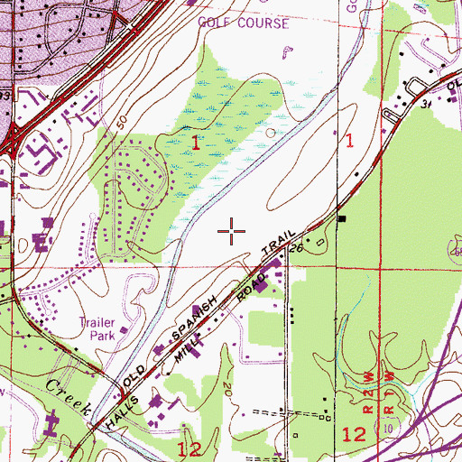 Topographic Map of Industrial Park South, AL