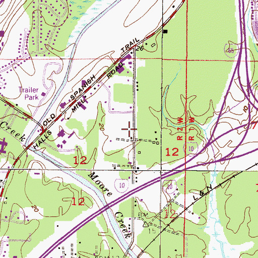 Topographic Map of S L Industrial Park, AL