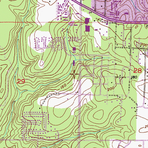 Topographic Map of Hillcrest Square Building, AL