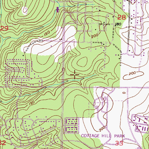 Topographic Map of Grelot Hillcrest Shopping Center, AL