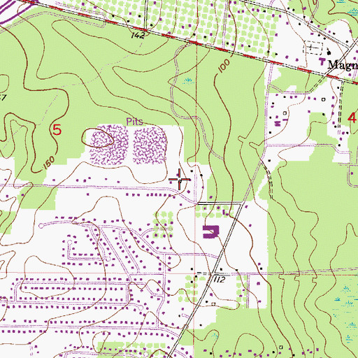 Topographic Map of Barnes Road Trailer Park, AL