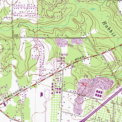 Topographic Map of C and M Mobile Home Park, AL