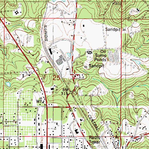 Topographic Map of Citronelle Faith Tabernacle, AL