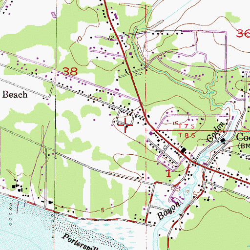 Topographic Map of Sweet Bethel Baptist Church, AL
